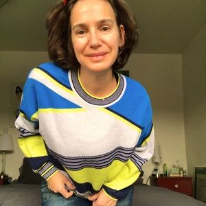 Max Azaria Color Block Sweater